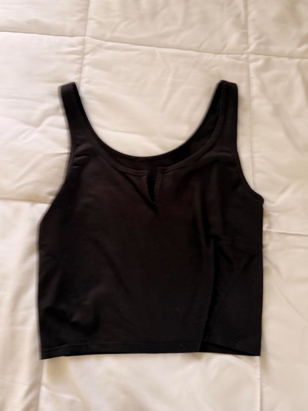 lululemon athletica Black Cropped Scoop Tank